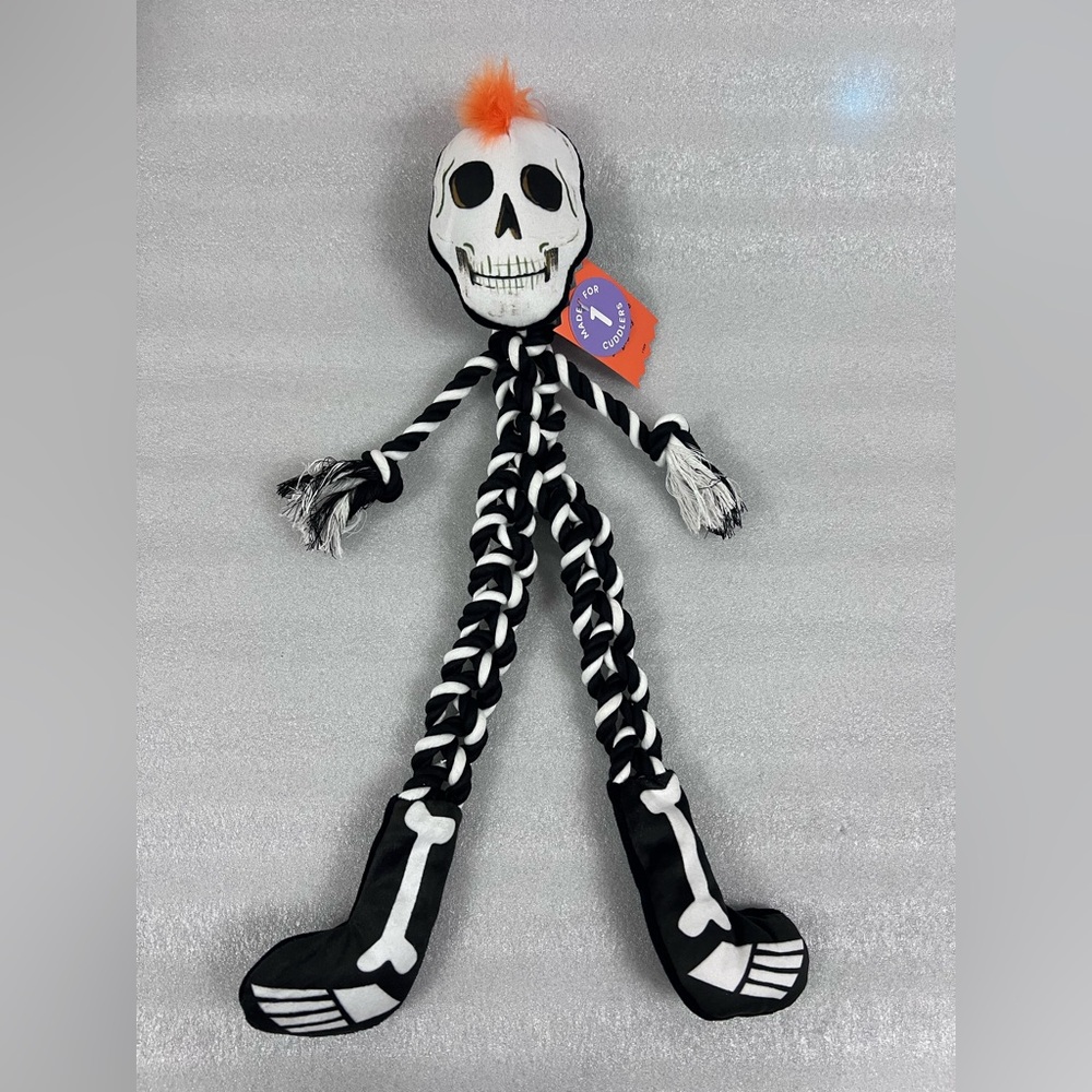 Halloween Skeleton Dog Rope Plush Toy 23” Boots & Barkley 2025